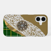 Coque iPhone 16 Dentelle écossaise (Verso Horizontal)