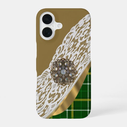 Coque iPhone 16 Dentelle écossaise (Verso)