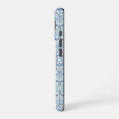 Coque iPhone 16 Dentelle en céramique bleu clair (Côté gauche)