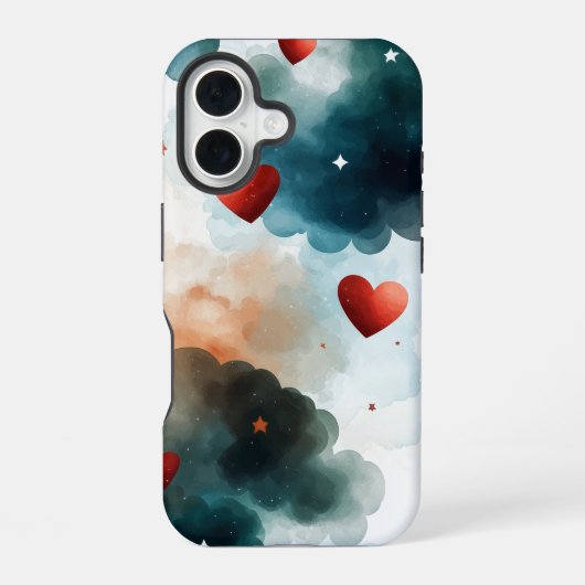 Coque iPhone 16 Dérive cardiaque céleste - Boîtier de téléphone es (Verso)