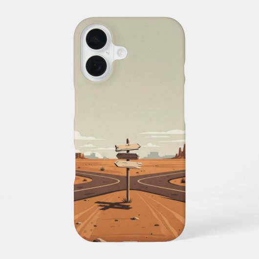 Coque iPhone 16 Desert Crossroads (Verso)