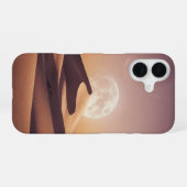 Coque iPhone 16 Désert lunaire rétro (Verso Horizontal)