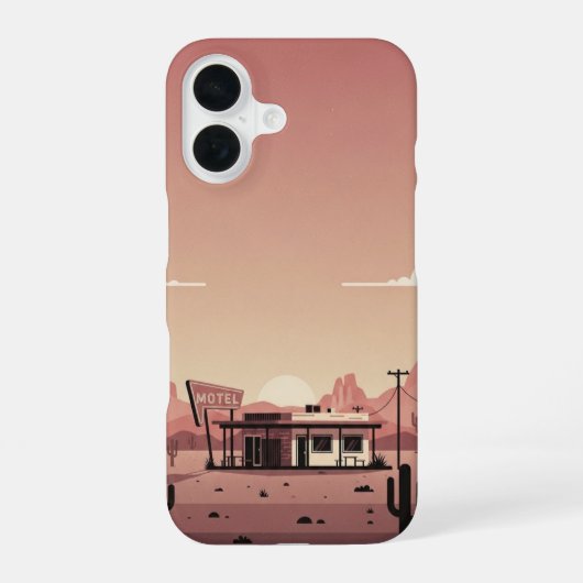 Coque iPhone 16 Desert Road Motel (Verso)