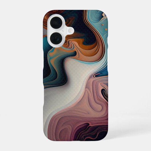 Coque iPhone 16 Design Abstrait Marbré (Verso)