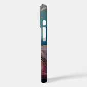 Coque iPhone 16 Design Abstrait Marbré (Verso / Gauche)