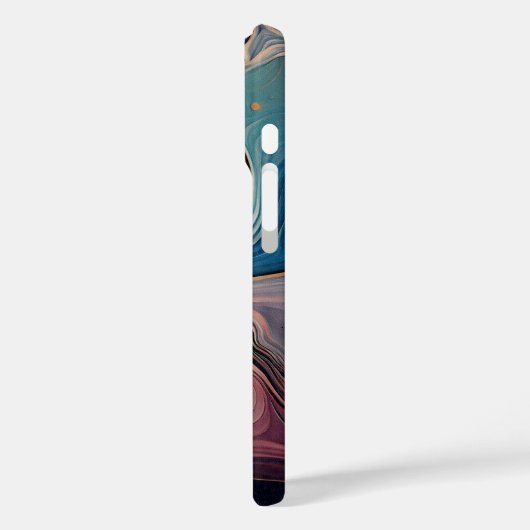 Coque iPhone 16 Design Abstrait Marbré (Verso / Gauche)