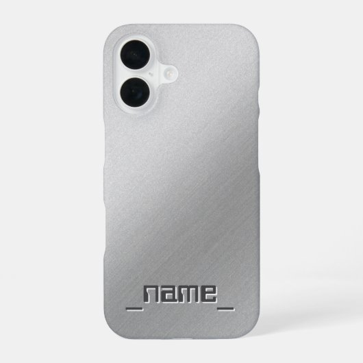 Coque iPhone 16 Design en métal brossé - (Verso)