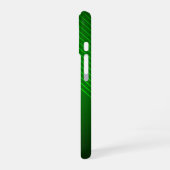 Coque iPhone 16 Design et tendance moderne Monogramme vert initial (Côté gauche)