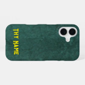 Coque iPhone 16 Design Green Felt - (Verso Horizontal)