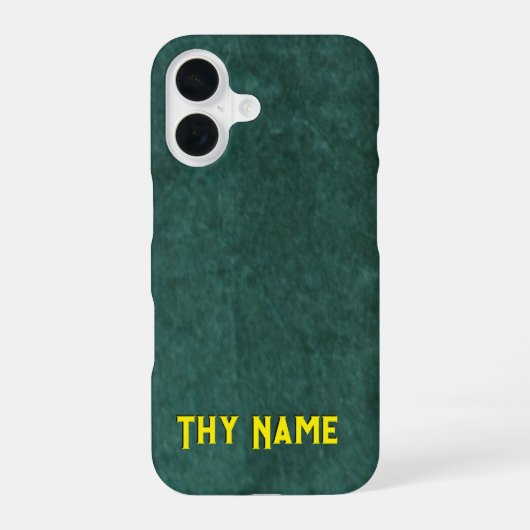 Coque iPhone 16 Design Green Felt - (Verso)