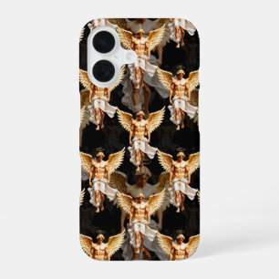 Coque iPhone 16 Design Motif des Anges d'or céleste