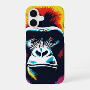 Coque iPhone 16 Dessin de bande dessinée Pop Art Gorille