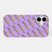 Coque iPhone 16 Dessin de trombone (Verso Horizontal)