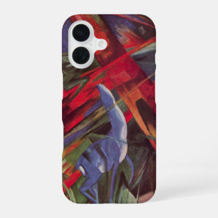 Coque iPhone 16 Destins des animaux de Franz Marc, Art cubiste vin