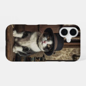 Coque iPhone 16 Détective Chat (Verso Horizontal)