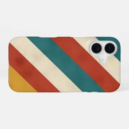 Coque iPhone 16 Diagonal Retro Bands (Verso Horizontal)