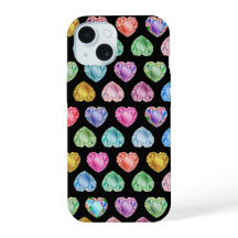 Diamond Heart Aquarelle Motif mignon Pastel Girly
