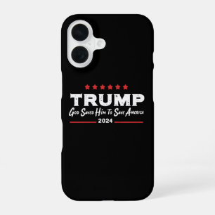 Coque iPhone 16 Dieu l'a sauvé pour sauver l'Amérique Trump 47
