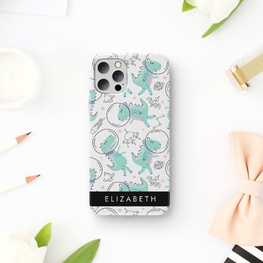 Coque iPhone 16 Dinosaures de l'espace, Dinosaures mignons, Étoile