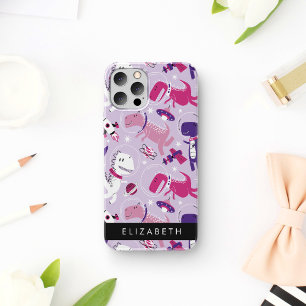 Coque iPhone 16 Dinosaures de l'espace, Dinosaures mignons, Étoile