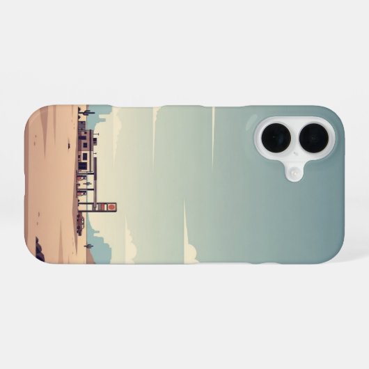 Coque iPhone 16 Distant Fuel Stop (Verso Horizontal)
