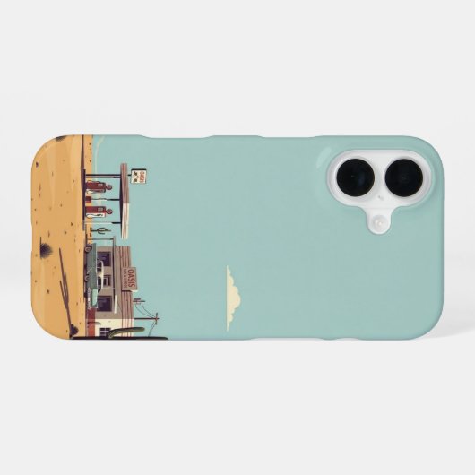 Coque iPhone 16 Distant Fuel Stop (Verso Horizontal)