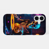 Coque iPhone 16 DJ squelette (Verso Horizontal)
