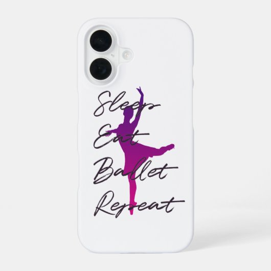 Coque iPhone 16 Dormir Manger Ballet Répéter Balletcore – Danse Ro (Verso)