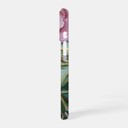 Coque iPhone 16 Dossier téléphonique rose (Côté gauche)