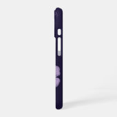 Coque iPhone 16 Double Lavande violette Fleurs Monogramme Nom pers (Côté gauche)