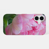 Coque iPhone 16 Double Tulipes Fleur avec Dew Drops (Verso Horizontal)