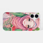 Coque iPhone 16 Douce Fille au Pastèque – Boîtier Anime pour iPhon (Verso Horizontal)