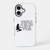 Coque iPhone 16 Douleur silencieuse - Conception de devis émotionn (Verso)