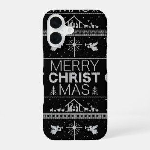 Coque iPhone 16 Doux de Noël joyeux Élégant chrétien