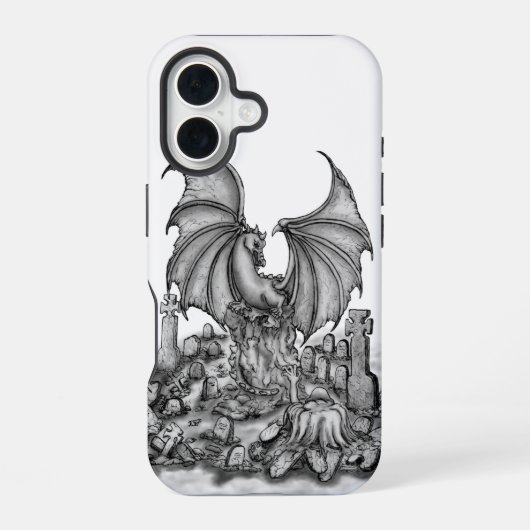 Coque iPhone 16 Dragon avec Zombie (Verso)