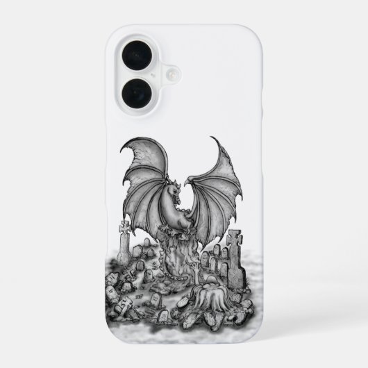 Coque iPhone 16 Dragon avec Zombie (Verso)
