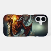 Coque iPhone 16 Dragon Guarding Gold Design (Verso Horizontal)