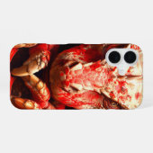 Coque iPhone 16 Dragon rouge (Verso Horizontal)