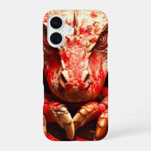 Coque iPhone 16 Dragon rouge (Verso)