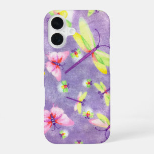 Coque iPhone 16 Dragonflies et éclairs