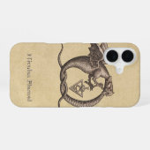 Coque iPhone 16 Dragons Ouroboros avec nom (Verso Horizontal)