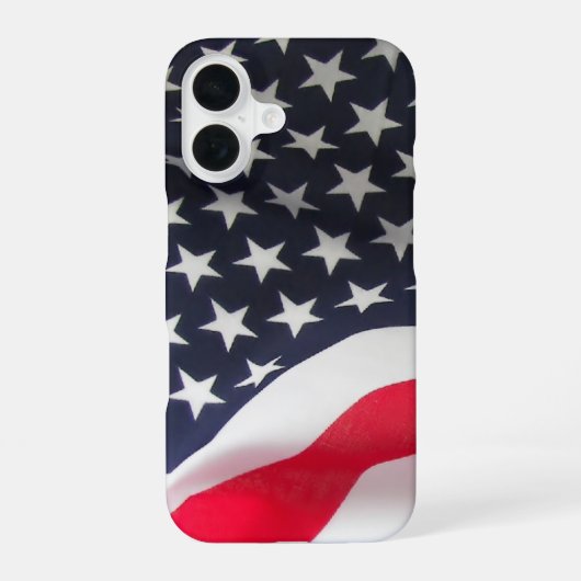 Coque iPhone 16 Drapeau Américain (Verso)