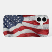 Coque iPhone 16 drapeau américain (Verso Horizontal)