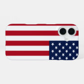Coque iPhone 16 Drapeau américain (Verso Horizontal)