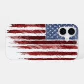 Coque iPhone 16 Drapeau américain (Verso Horizontal)
