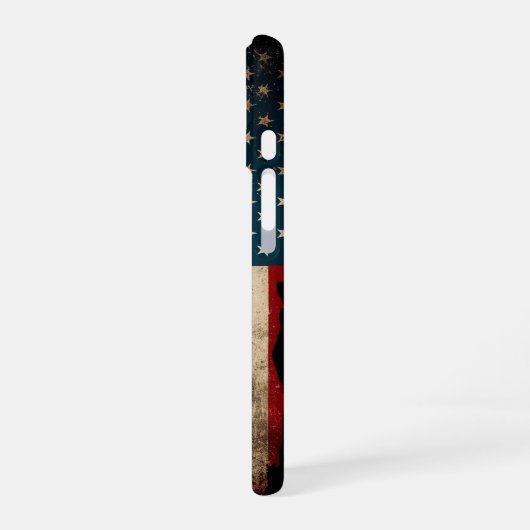 Coque iPhone 16 Drapeau américain (Côté gauche)