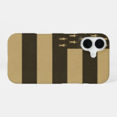 Coque iPhone 16 Drapeau américain rétro (Verso Horizontal)