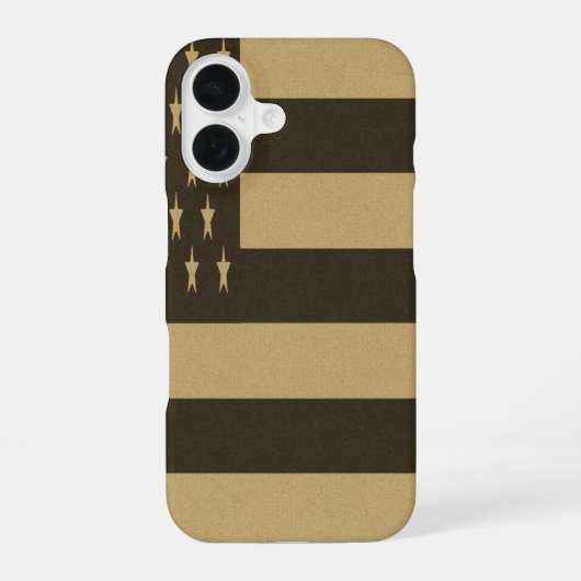 Coque iPhone 16 Drapeau américain rétro (Verso)