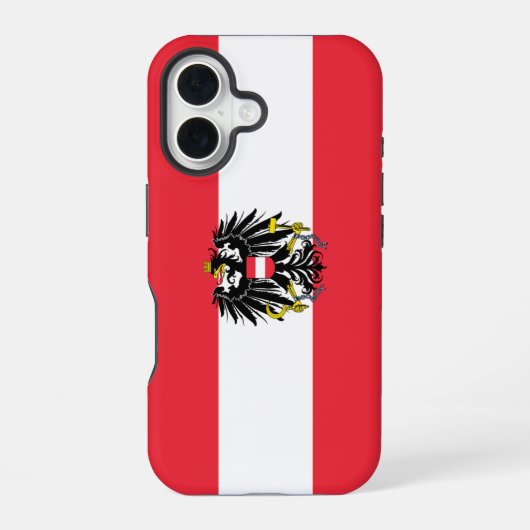 Coque iPhone 16 Drapeau Autriche (Verso)