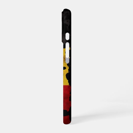 Coque iPhone 16 Drapeau Belgique (Côté gauche)